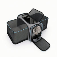 Breathable Expandable Pet Carrier Foldable Pet Carrier Bag Portable Sturdy for Small Dogs, Cats, Young Dogs, Vet Visits