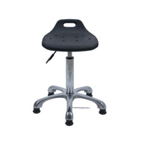360-Degree Swivel Anti-Static Rolling Stool Blast-Resistant-Proof Gas Lift Adjustable Laboratory Stool with Foot Loop Heavy-Duty Construction Workplace Furniture Easy to Clean for Factory Workers, Workshop Operators, Assembly Line