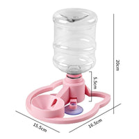 Weight-operatedFed Automatic Waterer with Bowl Stable Pet Water Dispenser Long-Lasting Cat Water Dispenser Hygienic for Kittens, Bedroom