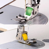 All Steel down Folding Presser Foot Long-Lasting Roller Presser Foot Multifunctional Sewing Machine Accessory for Tailors