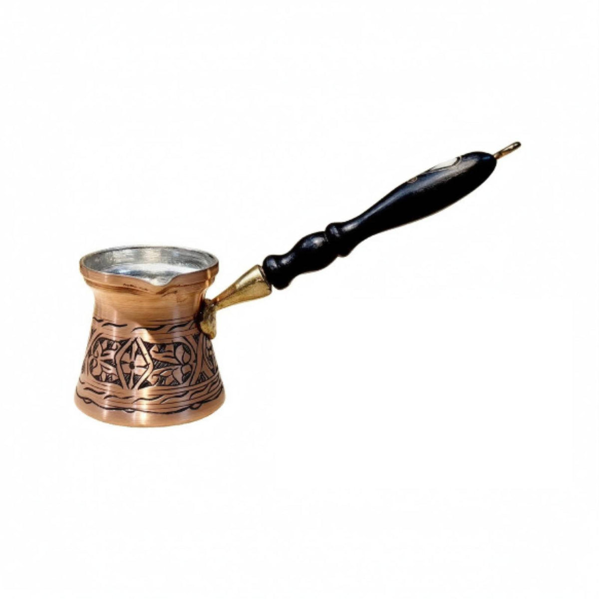 Etched Floral Hand-Engraved Coffee Pot Handmade Copper Coffee Pot Antique Style Cookware Food Safe