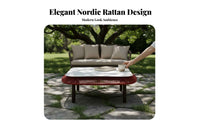 4 Pieces business-grade Grade 4-Piece Woven Sofa Group Weather-Resistant Outdoor Furniture Water outdoor seating set Deep Seating Comfort for Business Owners, Party Hosts, Hotel, Garden, Terrace, rearyard
