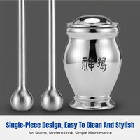Sturdy 304 Steel Mortar, Precision Cast, Multi-Purpose Herb and Spice Grinder for Lab and Medical Use