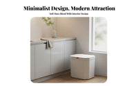Kitchen Trash Can with Shelves Sliding Lid Multi-Tier Waste and Storage Trolley Rolling Utility Cart with Trash Bin for Bathroom