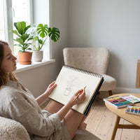 Thickened 8K Sketchbook for Art Students, A4 Sketch Paper Pad, Children's Dutch White Cardboard, Student Kraft Paper Blank