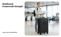 Telescopic Handle Hardside Suitcase rigid case Hardside cabin luggage Combination Lock Rolling Luggage long-lasting rigid shell for journeyers, Frequent Flyers, journey, journeys, short weekend journeys, Airports