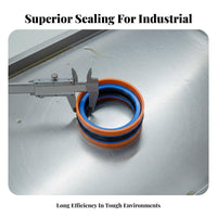 5 Pieces Hydraulic Cylinder Gasket Kit Oil Resistant KDAS Combination Gasket Machinery Component Leak-Resistant High Pressure