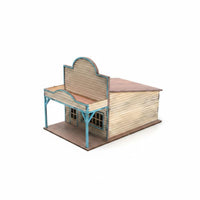 DIY Assembly 1/72 Scale Town Model Handmade Gift Wooden Village Scene Interchangeable and Match for Collection Shelf