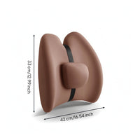 Car Seat Lumbar Support Cushion Ergonomic Contoured Back Cushion Backrest Supportive for Drivers, Road Trips
