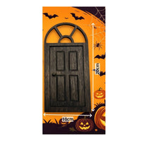 Halloween Miniature Door with Ghost Motif Spooky Miniature Dollhouse Door Arched Decorations 3D for Crafters
