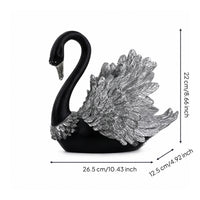 Swan Storage Ornament Decorative Swan Statue with Tray Carved for Entryway, Living Room