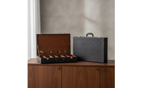 Vino Presentation Case Hard-Sided 6-Bottle Vino Box Sheltering Container for Wineries, Gifting