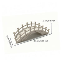 Stone-Look Miniature Arch Bridge with Railings Indoor Miniature Arched Bridge Japanese Decoration Oriental-Style for Collectors