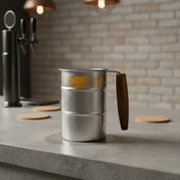 Wood Handle Mug Retro Style Camping Cup Lightweight Wood Handle Cup