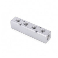 Manifold Block with G 1/2/2 Inlet Aluminum Pneumatic Manifold Block Multi-Port Threaded for Installers, Automation Rigs