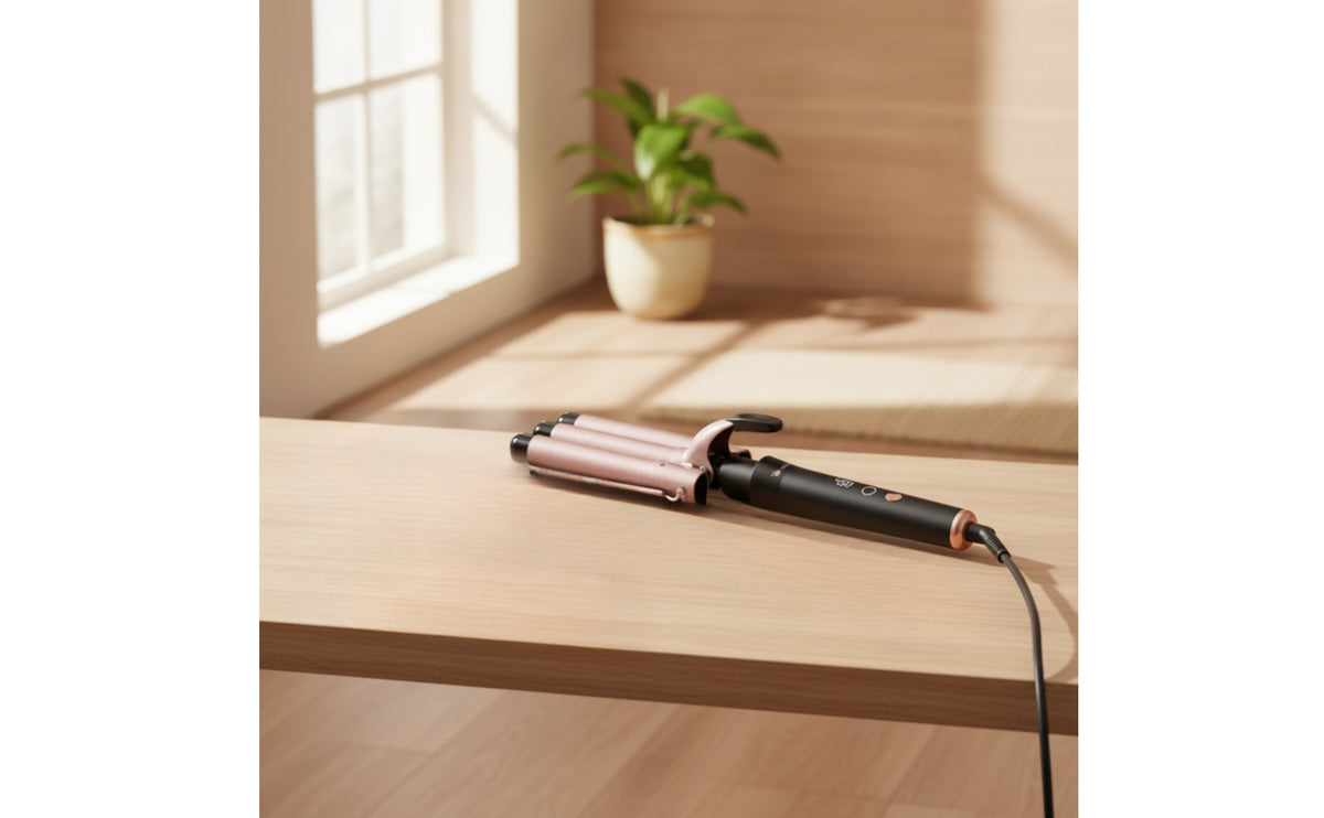 Two Voltage Curling Iron with Interchangeable Barrels Adjustable Temperature Interchangeable Curling Wand Set Professional Multifunctional Hair Styler Heat-Resistant for Women, Home, Travel, Salon