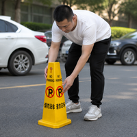 Color Cone, Triangle Cone, Marker Cone, Yellow, Black, 500g, Plastic, Warning Cone