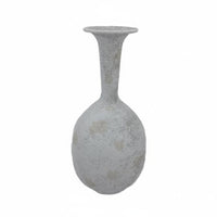6 Pieces Elegant Design Vintage Metal Vase High Foot Flower Vase White Decorative Planter for Tabletop, Living Room, Entryway, Bedroom