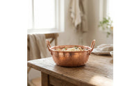 Copper Pot with Loop Handles Compact Hammered Copper Pot Traditional Cookware for Home Cooks