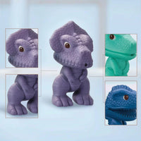 5 Pieces Textured Dinosaur Figure Soft Baby Dinosaur Toy Easy-to-Grip Sensory for Babies, Nursery, Bath Time