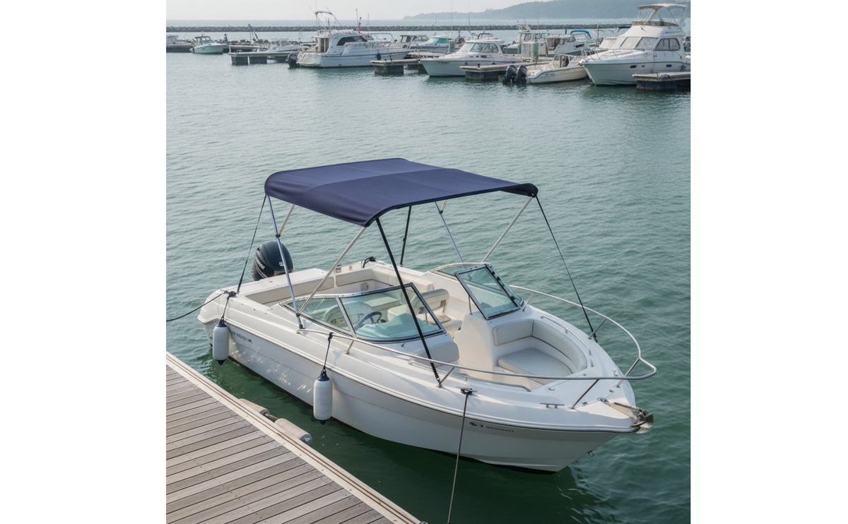 Double Crossbeam Boat Sunshade Canopy Metal Frame Boat Canopy 180 Cm Watercraft Gear Fade-Resistant
