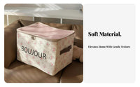 Foldable material container fastener closure Organizer Box cleanable for Students, Families