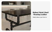 Pipework Design mechanical Pipe-Leg Table and Chair Set Retro atmosphere Pub Seating Vintage Look Restaurant Dining Group sturdy Duty for Bar Proprietors, Cafe Managers, Interior Designers, Teahouse, Basement, Kitchen