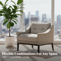 Modern Design Upholstered Tub Armchair Wrap-Around rearrest Upholstered relaxation Chair firm density Foam padding Lounge Seating Textured Upholstery for Business Owners, Interior Designers, Lobby, Office, Living Room, Bedroom