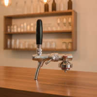 Stainless Steel Beer Spear with Tap Chrome-Finished Mini Keg Dispenser Lever-Style Mini Keg Spear Threaded for Homebrewers, Home Bar, Parties