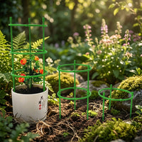 Plant Stand for Indoor Plants with Garden Trellis, Circular Spliceable Plastic Cage Design, Monstera Plant Support for Garden, Plant Support