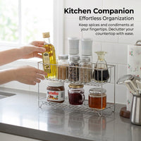 Shelf Organizer for Rectangular Under Cabinet Countertop Use, Racking Storage Shelving Unit for Kitchen Organizers