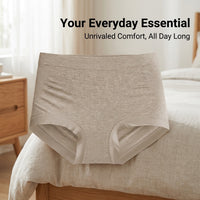 Womens Boxers Underwear with Seamless Design for Daily Wear, Breathable Viscose Fiber Ladies Boyshort Active with Soft Lining
