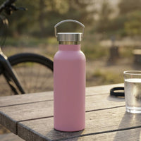 Brushed Finish Stainless Steel Water Bottle Matte Insulated Water Bottle Carry Handle Vacuum Container Double Wall Insulation