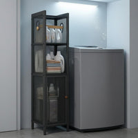 Toilet Paper Storage Cabinet Mesh Panel Narrow Washroom Cabinet