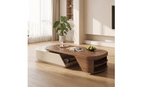Extendable Coffee Table Telescopic Coffee Table Low-Profile Furniture for Living Room, Small Areas