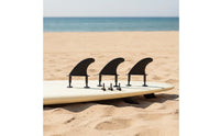 3 Pieces Surfing board Rear Fin Black Surfing board Fin with Screws Curved for Surfers