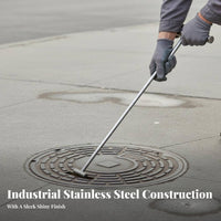 Multi-Functional Manhole Cover Hook Rust-Resistant Manhole Cover Lifter Heavy Duty for Municipal Workers, Construction Sites, Warehouses