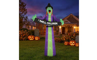 Spooky Halloween Inflatable Witch Scary Inflatable Witch Decoration Tall Sturdy for Yard, Lawn