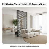 Hollow-perforated Design Urban Wire Mesh Divider Multi-Purpose Partition Screen Sturdy Construction Metal mesh for Interior Designers, Business Owners, Homeowners, Restaurant, Entryway, Foyer, Office