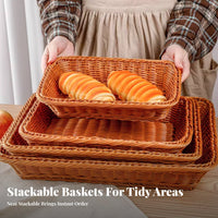 Woven Food carrier Rattandesign Display Tray Easy to Clean for pastry chefs, Homeowners