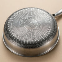 Frying Pan for Stir Fry and Home Cooking, Stainless Steel Induction Frying Pan with Pan Lid, Deep Pan with Honeycomb Surface, Omelette Egg Pan