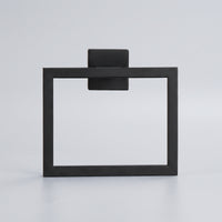 Rustproof Hand Towel Loop with Square Base Geometric Hand Towel Loop Space-Saving Hardware Sleek for Washroom