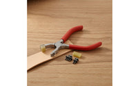 Silent Leather Punching Plier Red Handles Silent Leather Punch Pliers Diamond Hole Punch Plier for Crafters