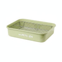 Anti-Tracking Dog Toilet with Grate Easy to Clean Puppy Training Tray for Young Dogs