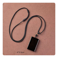 Pendant Necklace with Braided Cord Polished Pendant with Braided Cord Understated Jewelry for Unisex