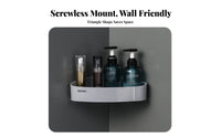 Easy to Install No Drill Storage Rack Space Saving Corner Shelf Waterproof for Renters, Students, Washstand, Kitchen
