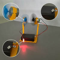 Hands-on Wind Turbine Model with LED Light Renewable Energy Wind Power Generation Kit Teaching Model with Propeller Functional for Classroom
