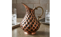 Flared Spout Copper Pitcher Curved Handle Copper Tea Pot Polished Metal Pitcher Imported