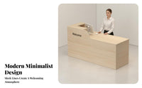Modern Ier Counter Multi-Functional Small Shop Front Desk Sturdy Construction Retail Checkout Counter for Business Owners, Salon, Lobby