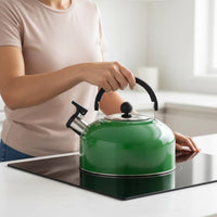 Stainless Steel Water Kettle Flat Bottom Whistling Tea Kettle Beverage Appliance Large Capacity Kitchenware Clear Whistle